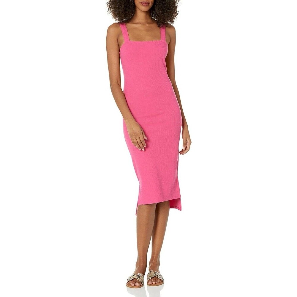 NWT The Drop Amelia Square Neck Bodycon Tank Dress Pink- Size Small